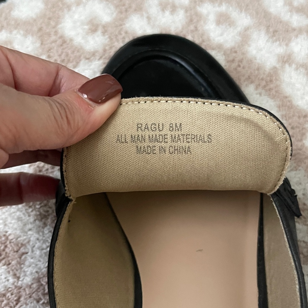 Sincerely Jules Black Mules with Gold Accent - Picture 2 of 4